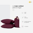 thumbnail image 3 of Sábanas Lisas Matrimonial 3500 Hilos ONSTORE Borgona, 3 of 9