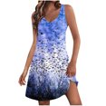 thumbnail image 1 of Summer Dress for Women,Dress for Women,Womens Summer Fashion Printing Pocket Sleeveless V-Neck Dress,Womens Summer Dress,Womens Summer Dress, 1 of 5