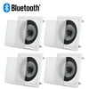 Acoustic Audio CS-I82S Bluetooth In Ceiling or Wall 8" Powered 4 Speakers Pack