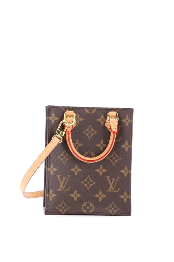 Pre-Owned Petit Sac Plat Bag Monogram Canvas By Rebag
