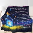 thumbnail image 3 of LHSHID Happy Birthday Present for GirlButterfly Girl Birthday Present from Parents Grandparents Sister Friends Butterflies Birthday Decorations Blanket for Girl 30"x40", 3 of 6