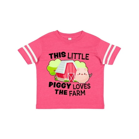 

Inktastic This Little Piggy Loves The Farm Gift Toddler Boy or Toddler Girl T-Shirt