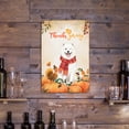 thumbnail image 3 of Happy Thanksgiving Samoyed with Turkey Pumpkins Autumn Vibes Vertical Metal Aluminum Sign Siberian Sammy Dog Lover Wall Art Home Decor - 12018, 3 of 5
