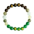 thumbnail image 1 of Natural Five Crystal Bracelet With Rutilated Quartz Tiger's Eye & Stones Energy Balancing Wealth Attraction Hand Chain for Men and Women, 1 of 7
