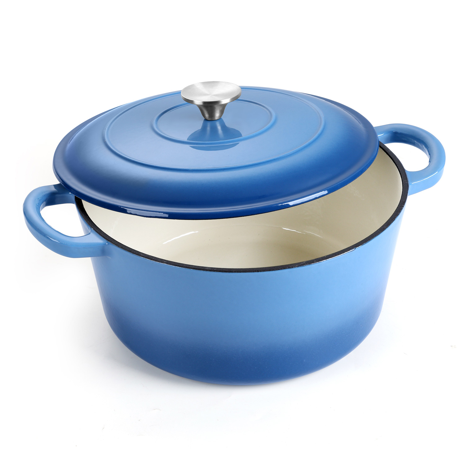 Coliware 6-Quart Enameled Cast Iron Dutch Oven, Blue photo 1
