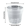 thumbnail image 3 of Transparent Nursery Flower Pots 5 Pack Set 5/6/7 Inch Universal Containers For Indoor Outdoor Garden Use 5PCS, 3 of 8