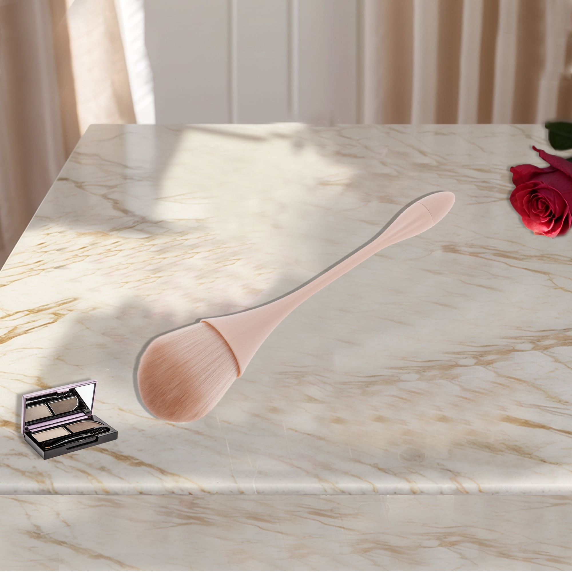 Unique Bargains 1 Pc Lightweight Makeup Brush for Travel Pink