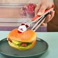 thumbnail image 5 of YIMWNYI 10 Inches Stainless Steel Silica Gel Food Clips, Kitchen Tongs for Grilling, Christmas Cartoon Design, Barbecue Essentials, Festive Kitchen Gadgets, Durable and Reusable Cooking Tools, 5 of 6