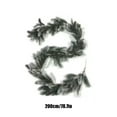 thumbnail image 3 of Christmas Rattan Garland, Lighted Holiday Decoration, 79 Inch Green Snow Covered Pine Branch, Plastic and Iron Durable Material, Indoor Outdoor Festive Decor, 3 of 6