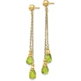 thumbnail image 2 of 14k Yellow Gold Peridot Dangle Earrings - 46mm, 2 of 6