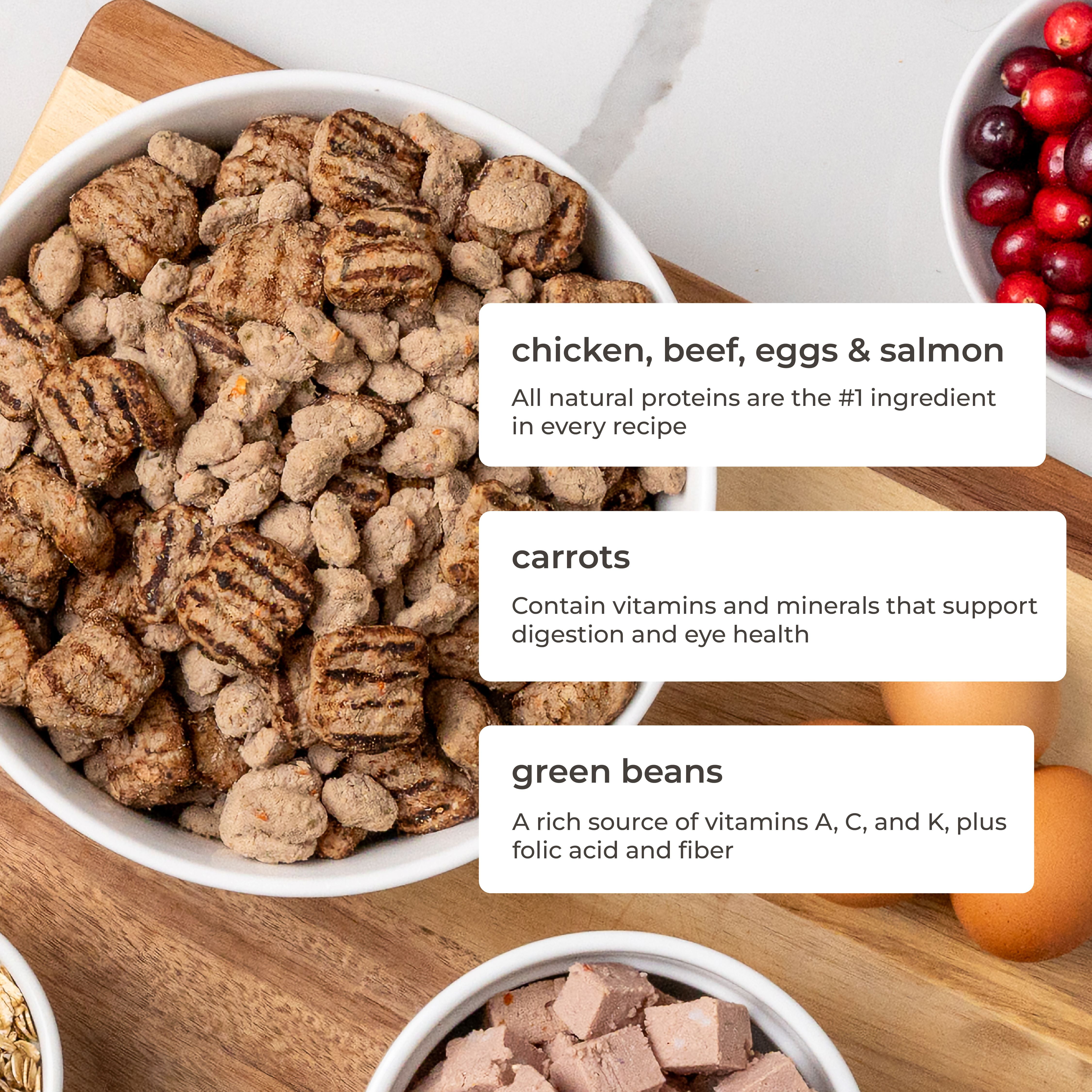 Freshpet Fresh Dog Food, Large Dog Multi-Protein: Chicken, Beef, Egg & Salmon Recipe, 5 lb.