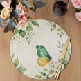 thumbnail image 3 of Spring Floral Round 13 Inch Placemats Set of 8, Watercolor Botanical Flowers Butterfly Beige HeatResistant Non Slip Place Mats for Dining Table, Wipeable Braided Kitchen Table Mats for Housewarming, 3 of 9