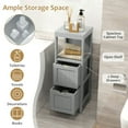 thumbnail image 5 of GVN Freestanding Storage Cabinet with 2 Removable Drawers for Bathroom-Gray, Bathroom Cabinet Storage for Entryway Storage, Home Office Furniture, 5 of 6