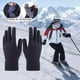 thumbnail image 4 of Guantes de ciclismo de invierno cálidos con forro para pantalla y agarre antideslizante y puños elásticos. negro, 4 of 9