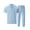 Sky Blue, variant on Men Workout Sets, Breathable Quick-Dry Short Sleeve Gym Suit for Men Khaki XL