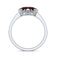 thumbnail image 3 of Rosec Jewels Natural Garnet Flower Engagement Ring for Women - Garnet Diamond Ring - AAA Quality - with Jewelry Box, 925 Sterling Silver, US 4.00, 3 of 9