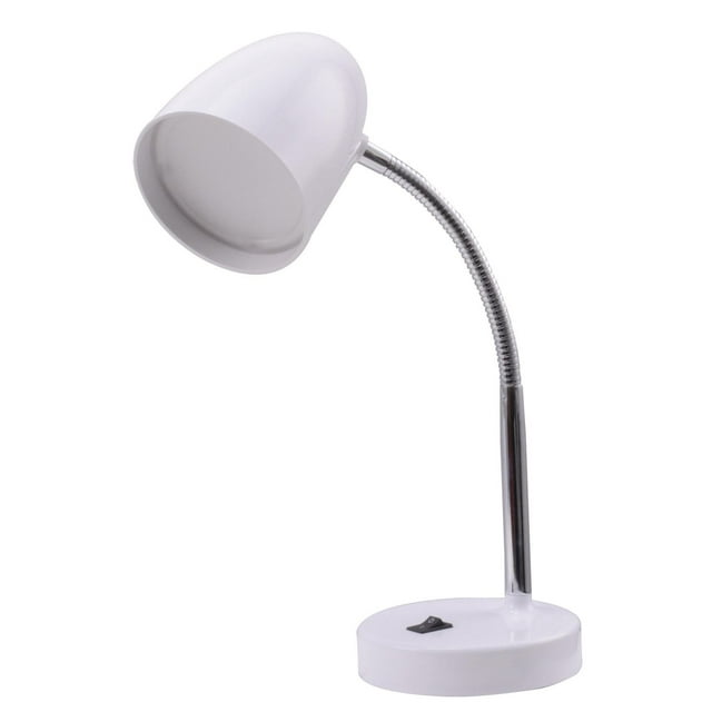 Mainstays LED Desk Lamp, White Plastic