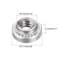 thumbnail image 2 of Unique Bargains Écrous Auto-Fermants, Écrou Rivet en Acier Inoxydable 6-32x0.11 Pouces Tête Ronde Attache de Montage en Métal 100 Pcs, 2 of 5