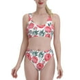 thumbnail image 2 of Picia Rose Flowers Women's High Waisted Bikini Scoop Neck Swimsuit Two Pieces Bathing Suit-X-Large, 2 of 8