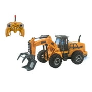 1:30 RC Excavator Toy Truck with 5 Channels Remote Control Construction Toy Engineering Sand Digger Gift for Boys Girls Kids & Children