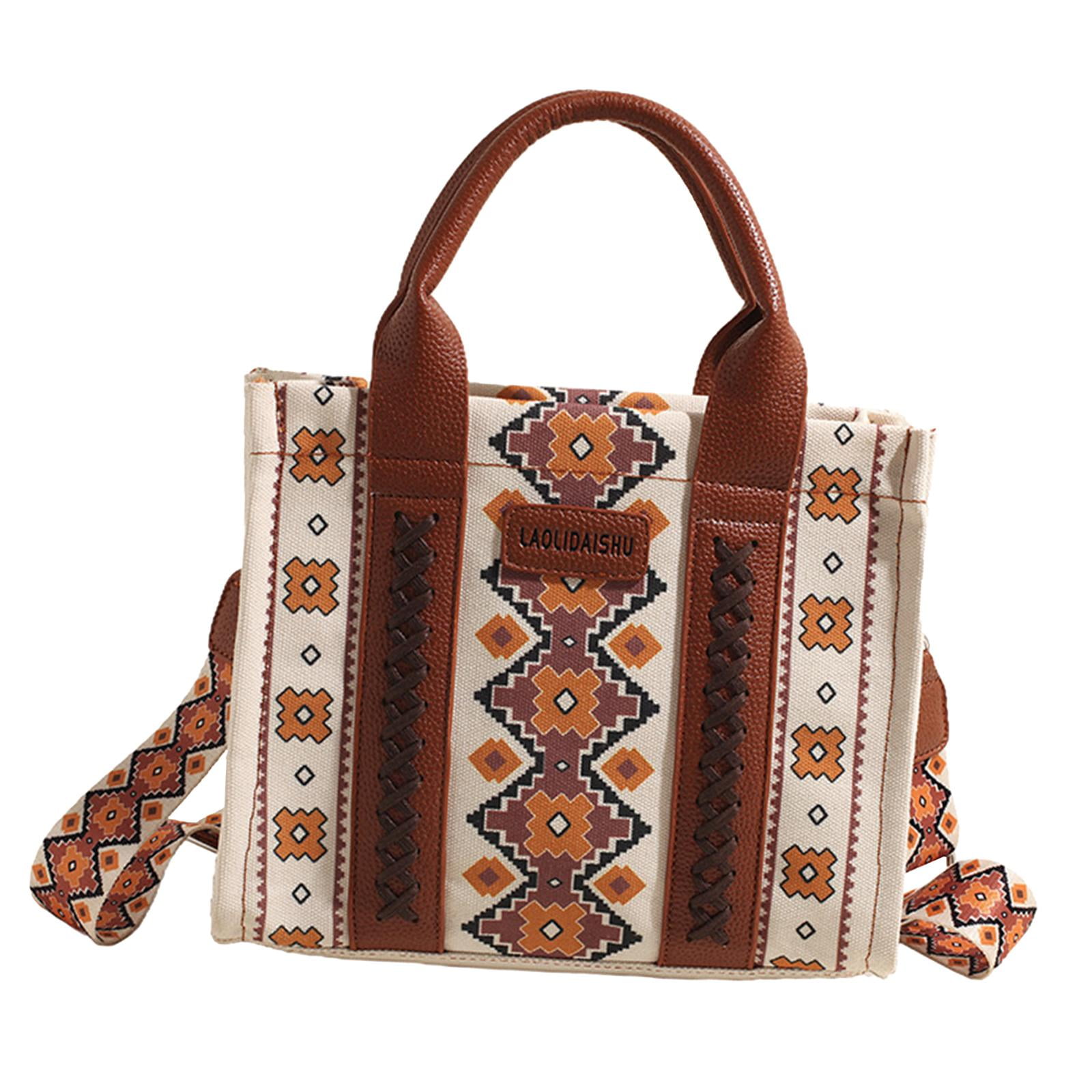 STARTIST Women Bohemian Handbag Crossbody Bag for Birthday Gift Commuting Dating Shopping Beige White