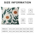 thumbnail image 5 of Nawypu  Decorative Pillowcases  White Chrysanthemum with Blue Leaves Throw Pillow Covers Farmhouse Pillow Cushion Cases Home Decor Square Floral Pillow Case, 5 of 5