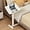 Tilt White, variant on Overbed Table,Tilting Over The Bed Table with Hidden Wheels, Adjustable Bedside Table and Rolling Tray Table-Hospital Table Over Bed for Home Use-Tilt White