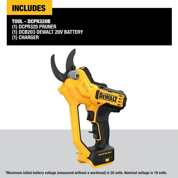 DEWALT 20V MAX Cordless Pruner 1 1 2 Hand Pruner Lopper with Non Stick Blades Walmart Business Supplies
