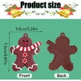 thumbnail image 3 of 12 Pzas Adornos de Hombre de Jengibre Lindo Muñeco de Nieve Figuras de Plástico Surtidas Adornos Casa de Galletas de Azúcar para Árbol de Navidad Colgante Fiesta Decoraciones DIY 3 Pulgadas de Alto, 3 of 6