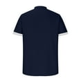 thumbnail image 5 of ZCFZJW Mens Moisture-Wicking Polo Shirts Casual Summer Short Sleeve Button Neckline Summer Workout Tees Shirt Trendy Basic Gym Golf Shirts with Pockets Navy S, 5 of 6