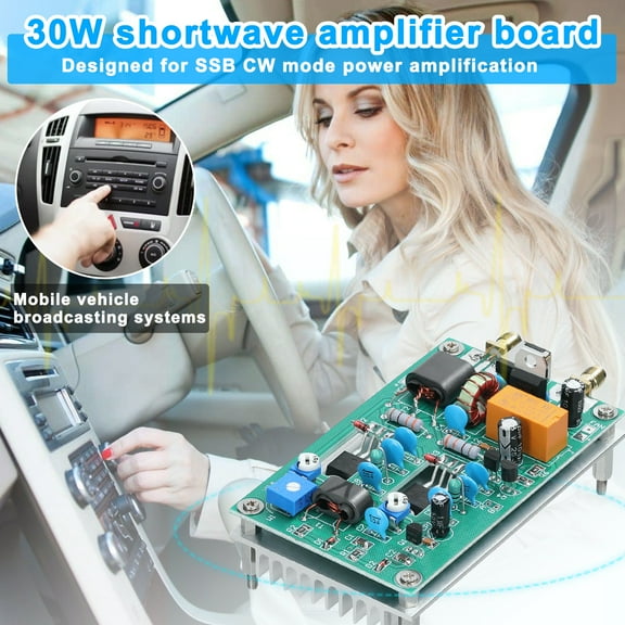Frequency 30W 3-28MHz Shortwave Power Amplifier Board CW SSB Linear High Frequency Power Amplifier Finished Board
