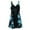 Blue, variant on ibiyuan Plus Size Swimsuit for Women Two Piece Bathing Suits Swim Tummy Control Flowy Swimwear Tropical Printed 2 Piece Swimsuit for Women,Blue