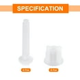 thumbnail image 3 of Uxcell 8Pcs Tornillos de bisagra de asiento de inodoro, tornillo de bisagra de plástico universal blanco con tuercas y arandelas para fijar el asiento superior del inodoro, 3 of 6