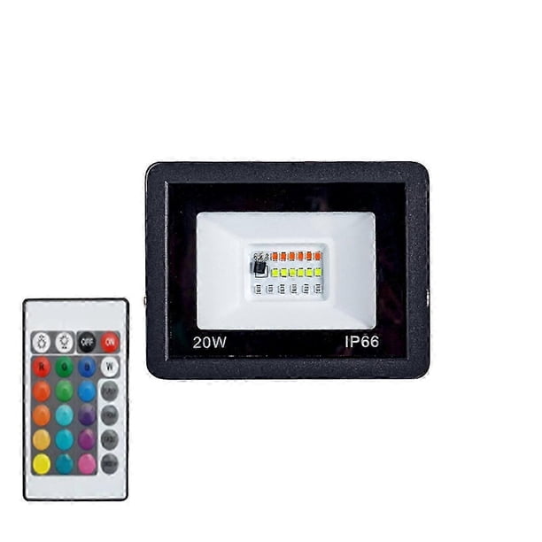 20W RGB Flood Light RGB Reflector IP66 LED Spotlight with Remote Projector Lamp Outdoor Garden Ligh
