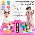 thumbnail image 2 of Musical Toys Baby Piano Mat 1 Year Old Girls Toys, Keyboard & Drum Musical Mat Toy for Toddlers 1-3, Learning Toys for 1 2 3 Year Old Girls, Music Sensory Play Mat Toys for Girls Ages 1 2 3 4, 2 of 6