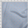 thumbnail image 3 of oneOone Cotton Silk Medium Blue Fabric Artistic Flower & Shapes Geometric Fabric For Sewing Printed Craft Fabric By The Yard 42 Inch Wide, 3 of 4