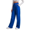 thumbnail image 2 of Baggy Sweatpants for Women Casual Wide Leg Drawstring High Waisted Lounge Athletic Sweat Track Pants with Pockets Royal Blue L, 2 of 4