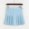 thumbnail image 3 of Women Girls High Waist Mini Skater Skirt Flared Casual Pleated Short Skirt,School Uniform Pleated Skater Tennis Skirt with Lining Shorts A-line Mini Skirt, 3 of 3