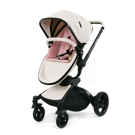 Wonderbuggy Stork Luxury 2 In 1 All Terrain Stroller With Reversible Reclining Seat And Carrycot - White
