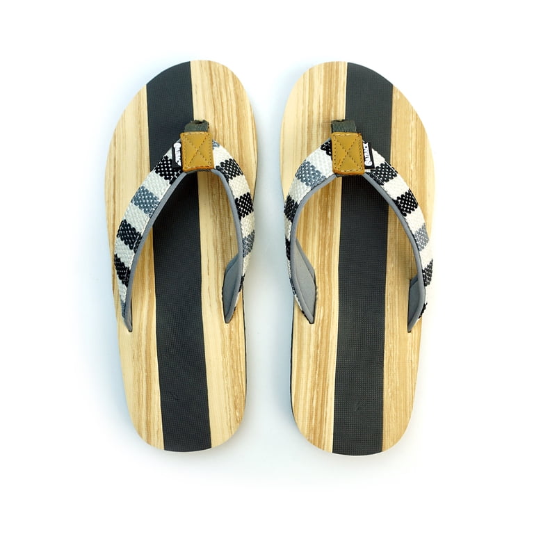 Men\'s Khaki Flip Flops With Arch Support Summer Outdoor Beach Sandals Amazon.com | KUBUA Mens Flip Flops Water Sandals Outdoor  main image 3
