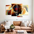 thumbnail image 2 of Elephant Stock Expressionist Wall Art - Horizontal Multi Panel Canvas - Living Room Wall Decor - People Multi Panel - Black And Red Decor - 68" x 42", 2 of 4