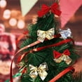 thumbnail image 4 of Knot Ribbon 12 Pcs Christmas Bows Decoration GIXUSIL Mini Silver Bowknot Christmas Tree Hanging Decor 2" Xmas Tree DIY Holiday Party Ornaments (Silve), 4 of 7