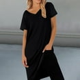 thumbnail image 6 of Baberdicy Backless Maternity Nightgown - Women's Summer Cross Strap Sleep Dress, Lightweight Nursing Friendly Pajama Dress (Black | M), 6 of 7