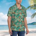 thumbnail image 3 of Pofeuu Autumn Maple Leaves 1 Print Hawaiian Shirt for Men Sleeves Casual Button Down Summer Beach Dress Shirts T-Shirts,XX-Large, 3 of 7