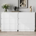 thumbnail image 2 of Heynemo Wide Nightstand with 3 Drawers, White Nightstand for Bedroom, Large End Table Bedside Table for Home and Office, 2 of 6