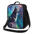 thumbnail image 1 of Fotbe Sac à Lunch Coloré Loup pour Hommes Femmes Grande Capacité Sac à Lunch Réutilisable Sac à Lunch Isolé Glacière, 1 of 7