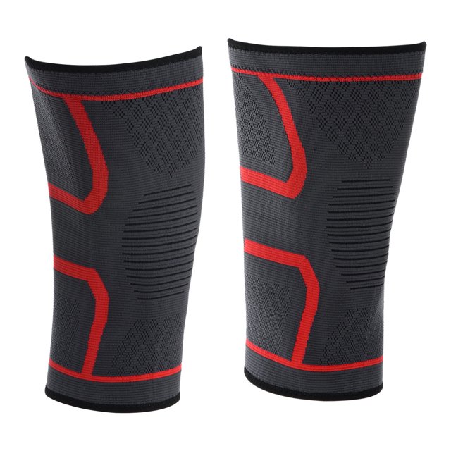 Unique Bargains Knee Compression Sleeve, 2 Pack Nylon Knee Braces Leg Sleeve Compression Knee Padding - Red, XXX-Large