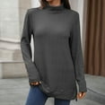 thumbnail image 4 of Abomasnow Women's Mock Turtleneck Sweaters Plus Size Long Sleeve Casual Knit Pullover 2025 Tunic Tops 2025 Lightweight Sweaters, 4 of 7