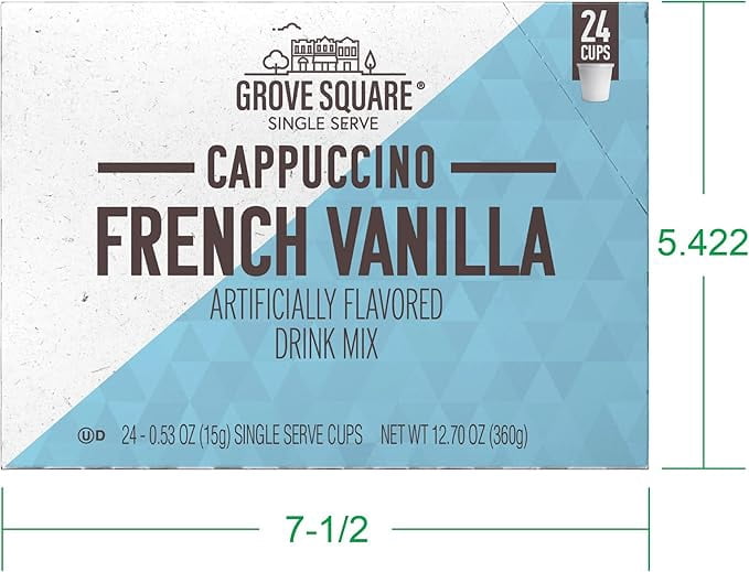 Grove Square French Vanilla Cappuccino Mix Single-Serve Coffee Pods 48 count