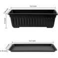 thumbnail image 5 of Casewin 16.9"x5.5"x7.4" White Rectangular Window Box Planter with Tray,Rectangular Window Planter, 5 of 6